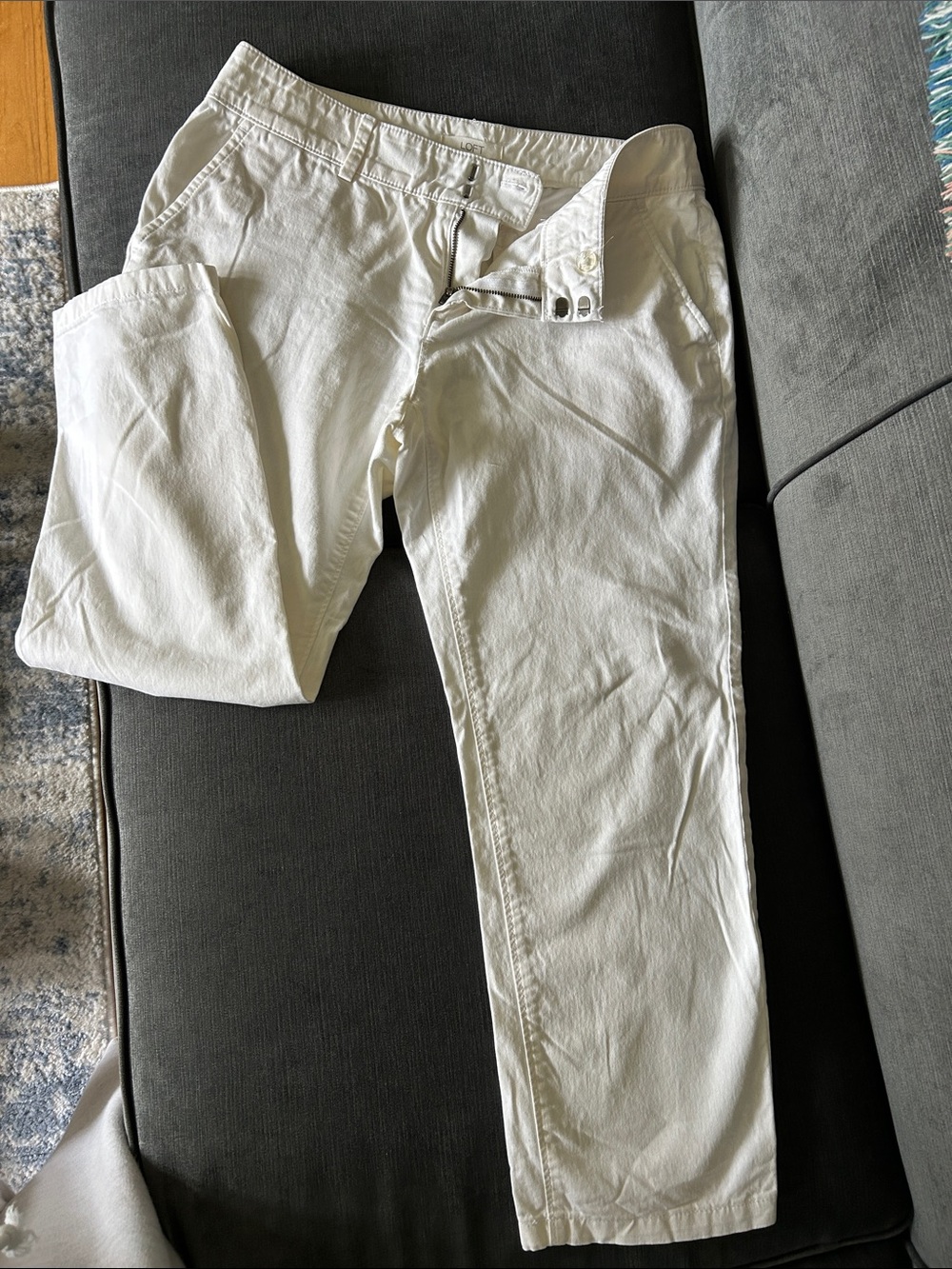 White Casual Chino Pants